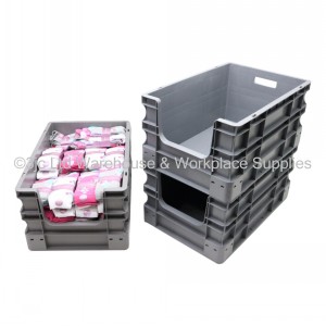 Heavy Duty Stacking Euro Box 60cm 55 Litre Open Front